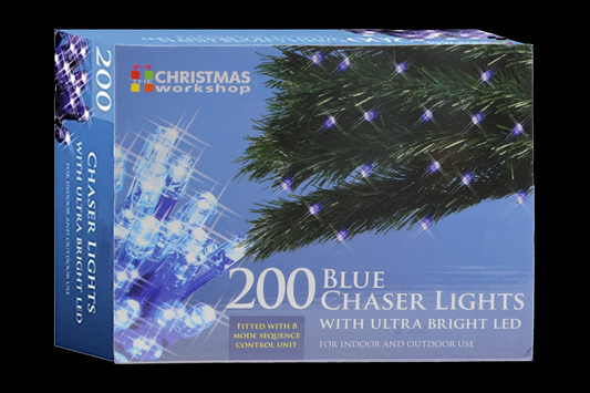 Christmas Workshop Blue Chaser Lights