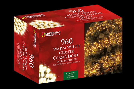 Christmas Workshop Warm White Cluster Chaser Lights