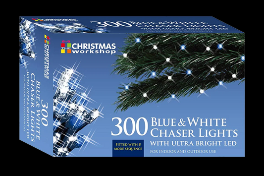 Chrismas Workshop Blue & White Chaser Lights