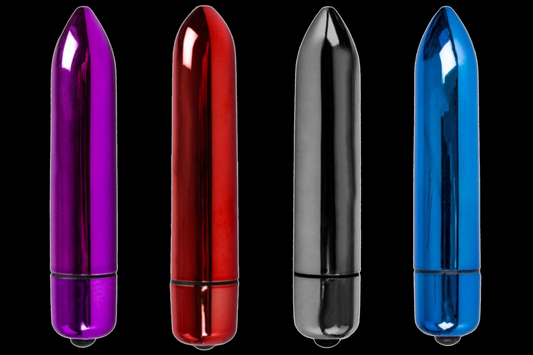 Chrome Multi-Function Bullet Vibrators, 3.5"