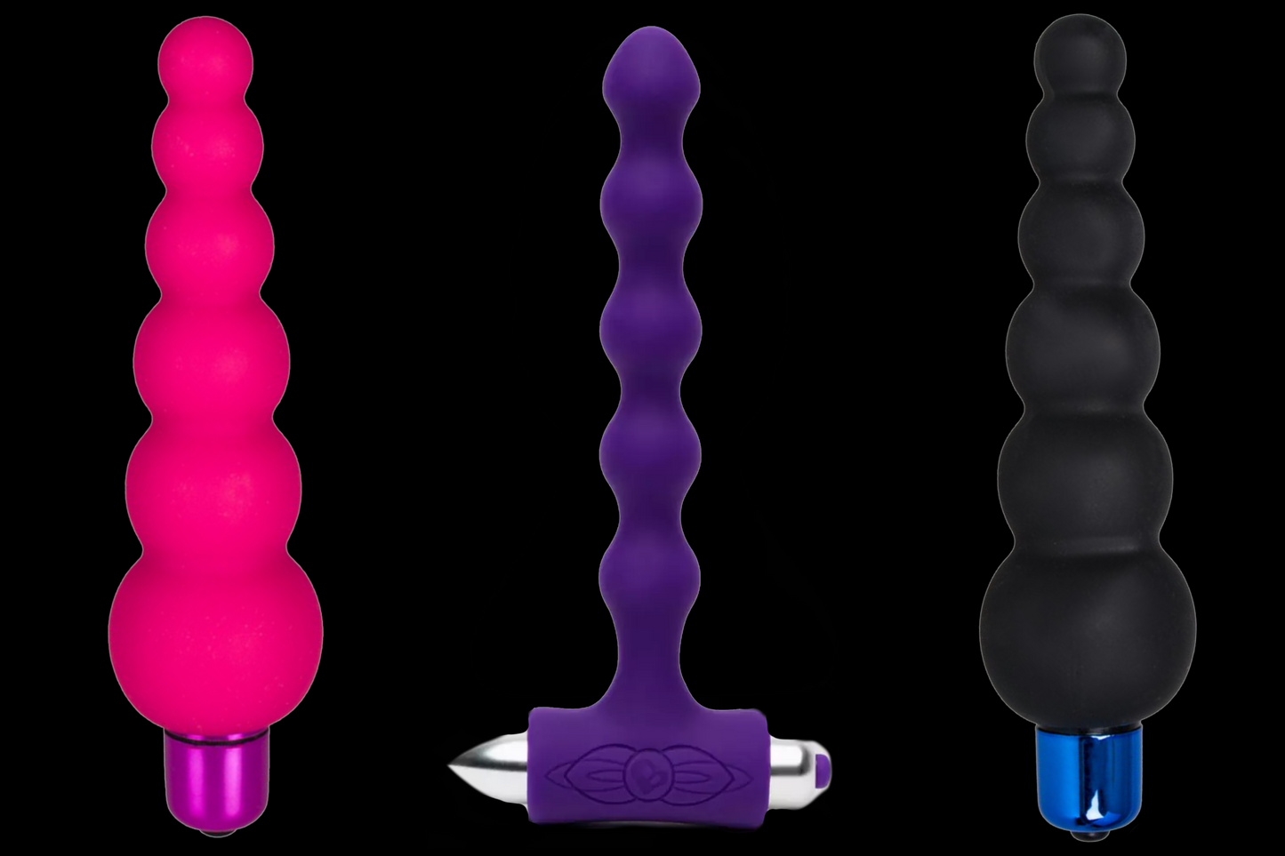 Beaded Multi-Function Vibrating Butt Plugs