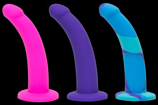 Curved Silicone Suction Cup Dildos