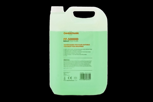 Gear4music FF-5000D Dense Fog Machine Fluid, 5L